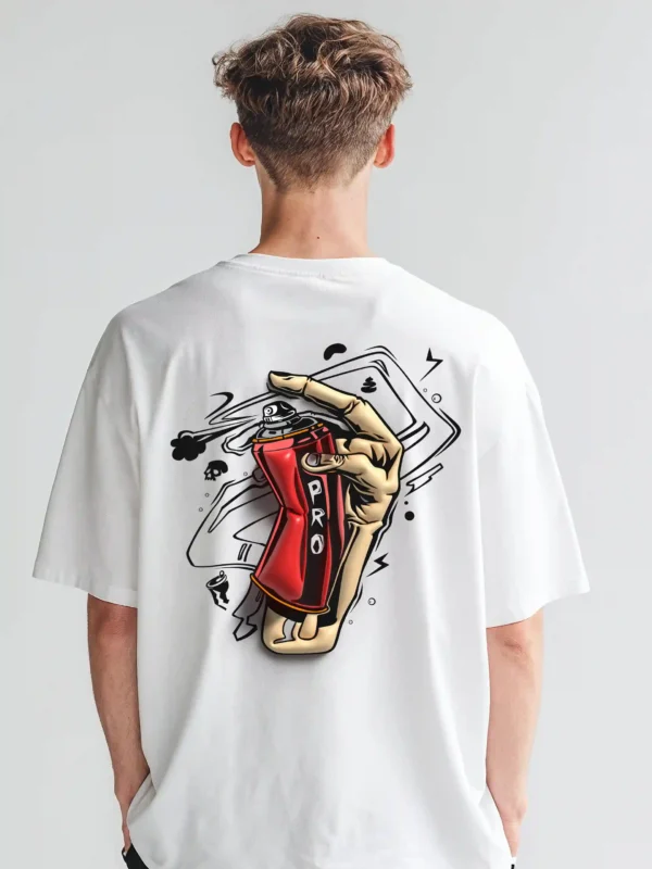 White T-Shirt with Center Design | THEONES